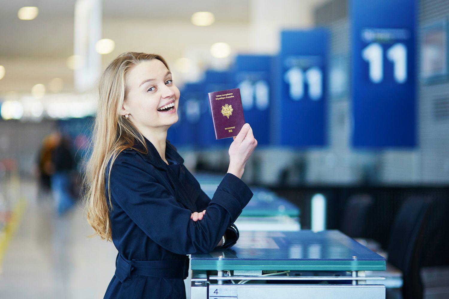 Girl with french passport